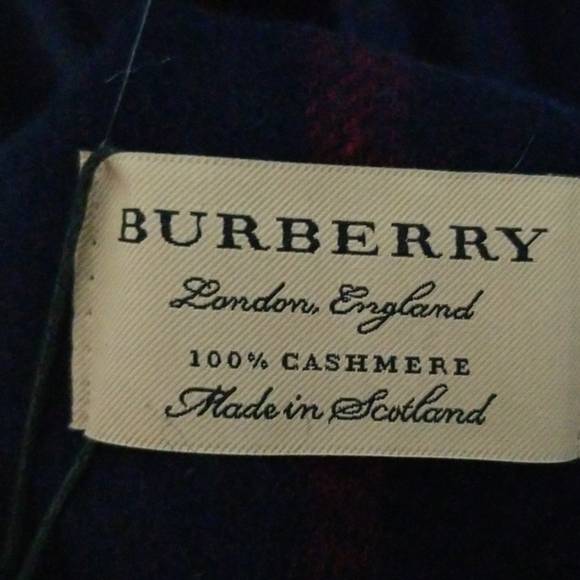 Authentic Burberry Scarf Navy Blue - Picture 5 of 8
